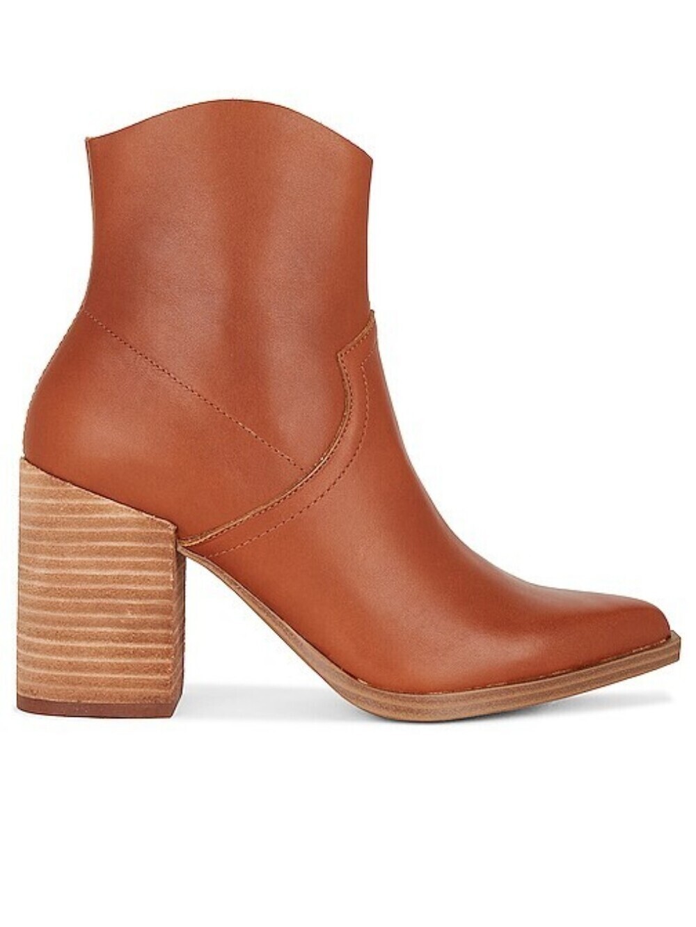 Steve Madden Cate Bootie In Cognac Leather